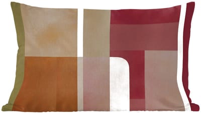Sierkussens - Kussentjes Woonkamer - 60x40 cm - Vlakken - Abstract - Bordeaux - Lijnen