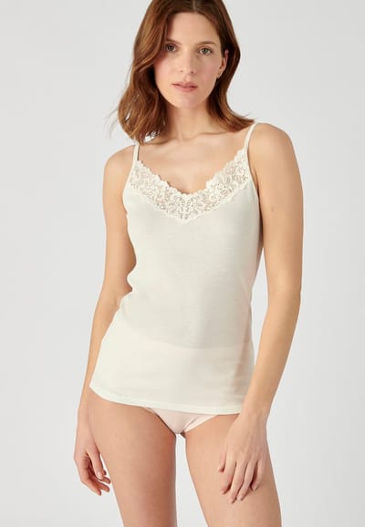 Damart - Hemdje Thermolactyl, zijdezacht - Dames - Wit - XL