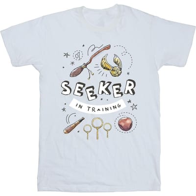Harry Potter Jongens Zoeker In Training T-Shirt (Wit)