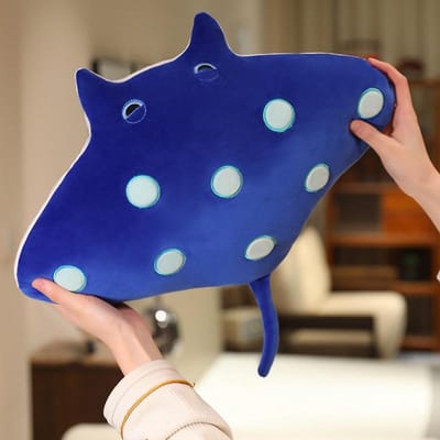 Peluche Raie Diable Mignonne 28cm Kawaii Raie Diable Poisson Volant Dans L'eau Poupée Animal En Peluche Doux Coussin Lancer Oreiller Cadeau d'Anniversaire 28cm
