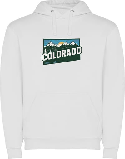 Witte Wanna have hoodie voor de echter Amerika / Verenigde Staten liefhebber, de Amerikaanse staat Colorado Print Full Color Color merk Roly maat S