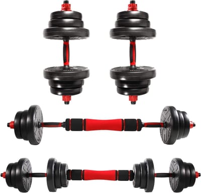TIM® Verstelbare Dumbells - Verstelbare Dumbbells - Dumbell Set - Verstelbare Dumbell - Zwart - 47cm x 25cm x 25cm