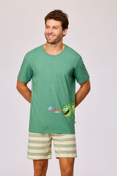 Pyjama jongens woody -kameleon - groen - 261-10-PSU-S/742 - maat 116