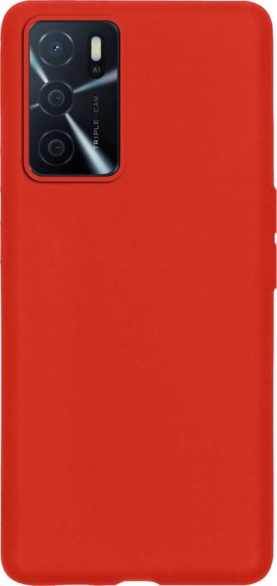 Hoes - Geschikt voor OPPO A16 - Sterk & Shockproof - Hoesje Cover - Siliconen Case - Rood