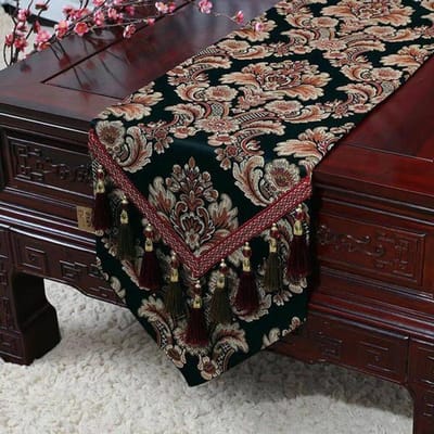 Hoge kwaliteit tafelloper eetkamer salontafel decoratie print tafelhoes moderne luxe huis tafellopers met kwastjes 33x200cm
