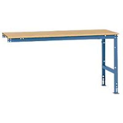 Manuflex aanbouwtafel UNIVERSAL Standaard, 1750 x 800 mm, multiplex natuur, briljantblauw