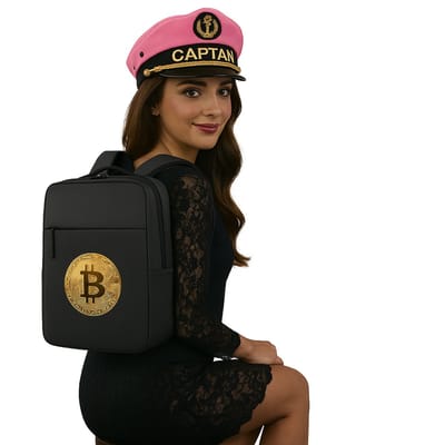 Bitcoin zwarte rugtas deluxe 28x10x42cm - Rugzak - Reistas - Laptoptas - Piratenpartij - Kerst