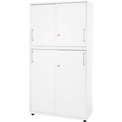 Schäfer Shop  Genius Kastcombinatie TETRIS WOOD, met 5 ordnerhoogtes, ruimte voor 60 standaard ordners, wit