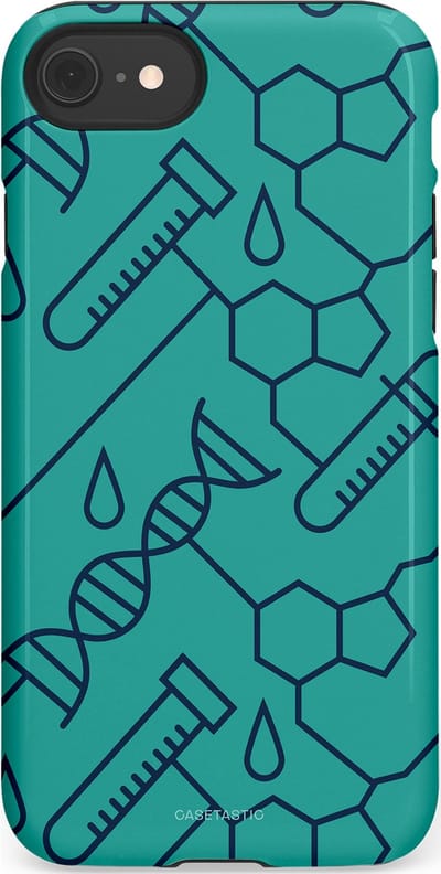 Casetastic hoesje geschikt voor Apple iPhone SE / Apple iPhone 7 / Apple iPhone 8 - Dubbellaagse bescherming - DNA Creaties - Fashion Case - Turquoise