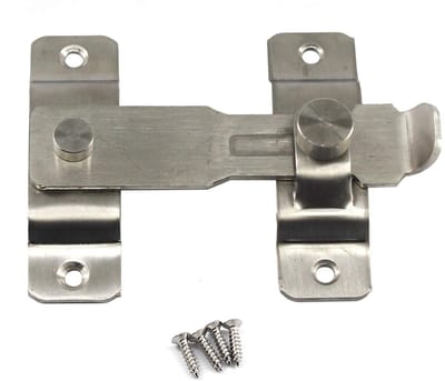 Dailygoods - Roestvrij Stalen Deurklink Bout Glijbaan Bout met Schroeven (2 Stuks)