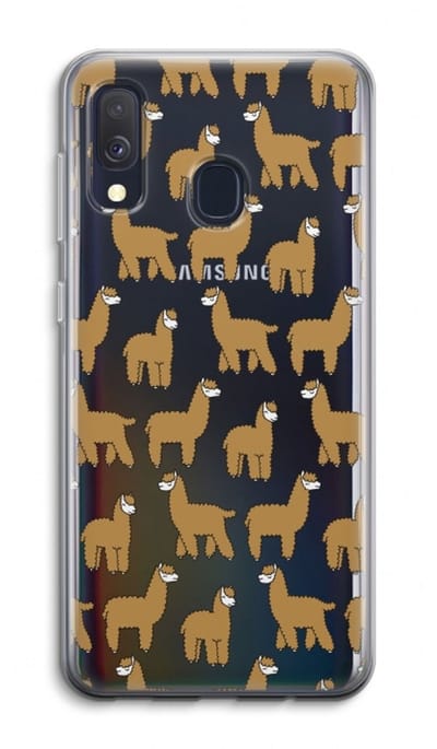 Case Company® - Hoesje geschikt voor Samsung Galaxy A40 hoesje - Alpacas - Soft Cover Telefoonhoesje - Bescherming aan alle Kanten en Schermrand