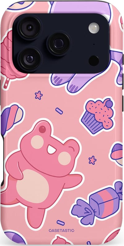 Casetastic hoesje geschikt voor Apple iPhone 17 Pro - MagSafe - Dubbellaagse bescherming - Snoepvriendjes - Fashion Case - Lichtroze Lavendel Koraal