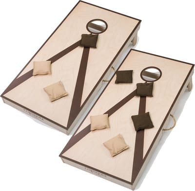 Cornhole – Dubbel Wedstrijdset – 120 x 60 cm – Pine/Birchwood – Inclusief 2 x 4 Zakjes en Draagtas – Outdoor Cornhole Spel voor Competitie en Recreatie – Engelhart