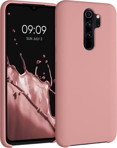 kwmobile telefoonhoesje geschikt voor Xiaomi Redmi Note 8 Pro - Hoesje met siliconen coating - Smartphone case in winter roze