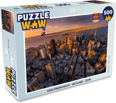 Puzzel San Francisco - Skyline - Zon - Legpuzzel - Puzzel 500 stukjes