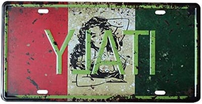 Metalen Poster Plaat - Tin Sign Decoratie - Bar Pub Decoratie - Weerbestendig UV Bescherming - 15x30cm - Italy