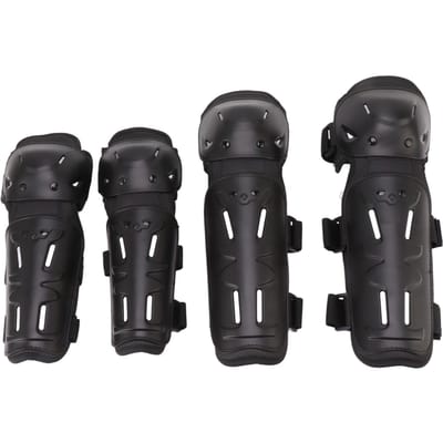 4 Pièces Coudières Genouillères Moto Réglables Adultes Coudières Genouillères de Protection pour Moto Cross pour