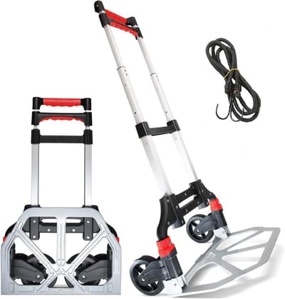 Opvouwbare steekwagen - Aluminium trolley met 80 kg draagvermogen voor multifunctioneel gebruik