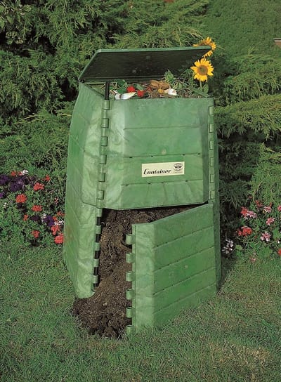 Thermocomposter Kunststof - Compostbak Tuin - Keukenafval Verwerken - Dikke Wand Constructie - 450 Liter - Zwart