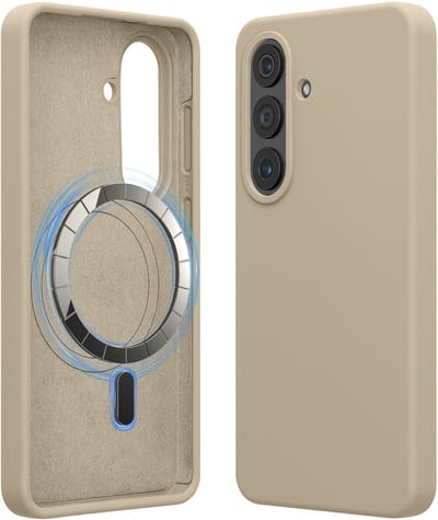 kwmobile telefoonhoesje geschikt voor Samsung Galaxy S26 Plus - Hoesje met magneet compatibel met MagSafe - Smartphone case in steengrijs