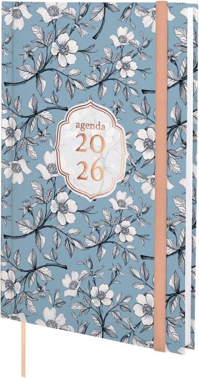 Agenda 2026 - Weekly planner, hardcover, krasbestendig, elastische sluitband, microgeperforeerde hoeken