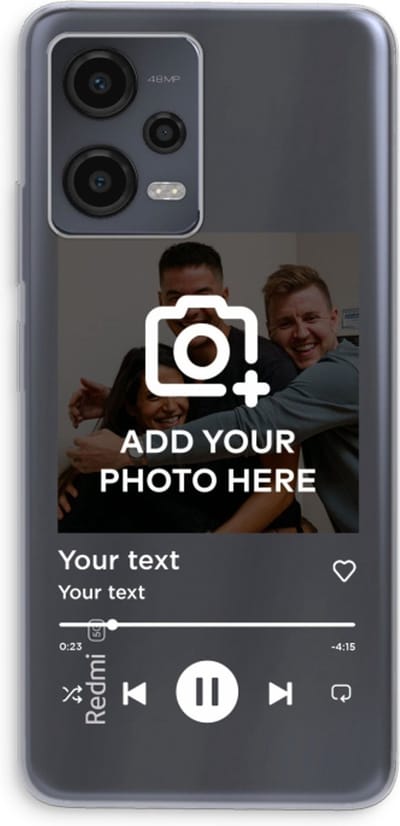 Gepersonaliseerd - Case Company® - Hoesje geschikt voor Xiaomi Redmi Note 12 hoesje - Music Player - Soft Cover Telefoonhoesje - Bescherming aan alle Kanten en Schermrand