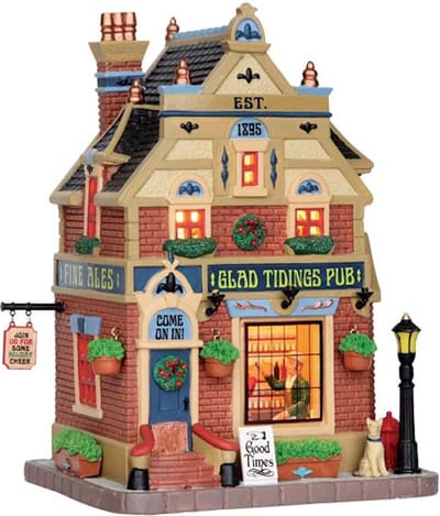 Lemax - 'Glad Tidings Pub' - Verlicht gebouw - Exclusief adapter