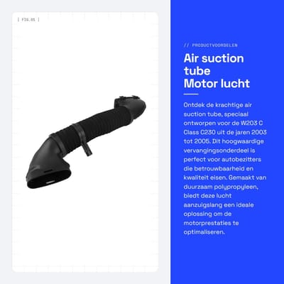 Dailygoods- Luchtaanzuigbuis - Aanzuigfilterbuis - Motorluchtaanzuigslang - Voor W203 C Klasse C230 2003-2005 - Hoogwaardig polypropyleen - OEM 2710900382 - Luchtinlaatbuis