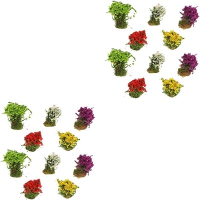Miniatuur Bloemenclusters - Grasplukjes - Landschapsinrichting - Realistische Details - 20 Stuks - Groen