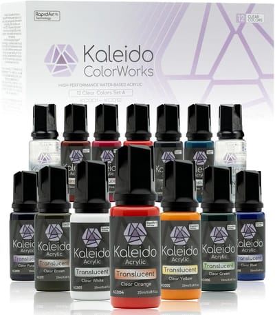 SnelShoppen - 12-Kleuren Watergedragen Acryl Airbrush Verf Set - Hoge Glans, Sneldrogend, Voor Modelbouw, Gundam, Gunpla, Mecha, Auto's & Miniaturen