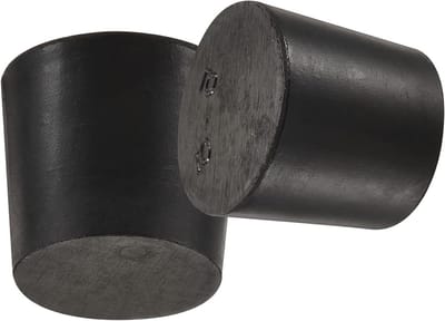 Rubberen Taps toelopende Pluggen - Reageerbuis Stoppers - Laboratorium Gebruik - Solide Ontwerp - 24mm tot 28mm - Zwart