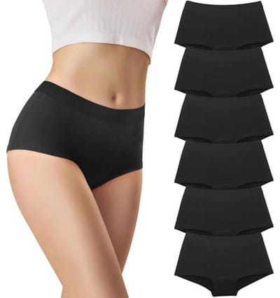 Dames Slipset van 6 Stuks - Hipsters Boxershorts van Katoen met Zachte Tailleband
