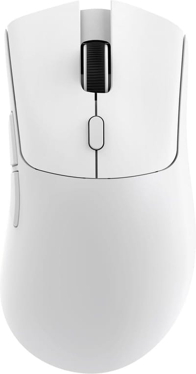 ATTACK SHARK R1 - Superlight Gamingmuis - 59g Ultralicht - PixArt PAW3311 Sensor - BT & 2.4G Draadloos & Bedraad - 6 Instelbare DPI Tot 18000 - 65 uur Batterij - Wit