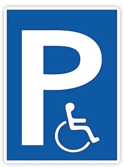 XXL Parkeerplaats voor Gehandicapten 40 x 30 cm - Stevig PVC Bord met UV Bescherming