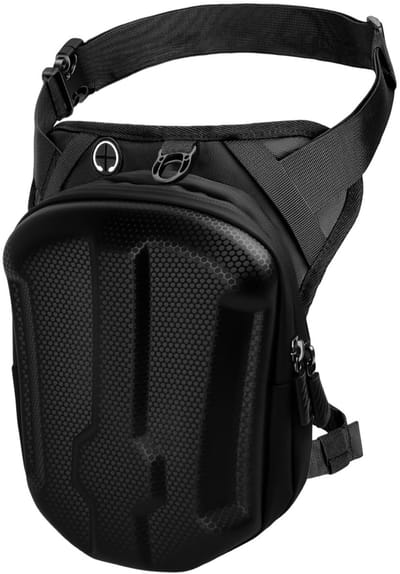Dailygoods - Beenzak voor motorfiets, heren en dames, motorbeentas met meerdere zakken en verstelbare riem, waterdichte sportbeentas voor fietsen, trekking, kamperen, reizen in de open lucht