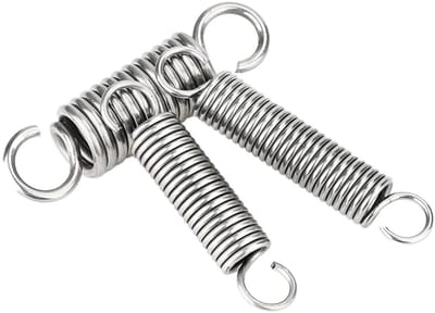 Trekveer Set - Verlengveer Dubbele Haak - Mechanische Ondersteuning - Roestvrij Staal - 20 mm - Zilverkleurig