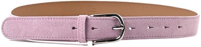 Giuliano Lederen suede riem - Suede - Made in Italy - Zilver - Pink