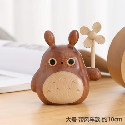 Houten Windgong Koperen Belletjes Deur Entree Herinneringsbel Schattige Totoro Entree Deurbel Hanger Huisdecoratie Opening Housewarming Cadeau