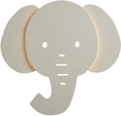 QAZQA animal faces - Voor kinderen Dimbare LED Wandlamp met Dimmer voor binnen - 1 lichts - L 40 cm - Beige - Kinderkamer