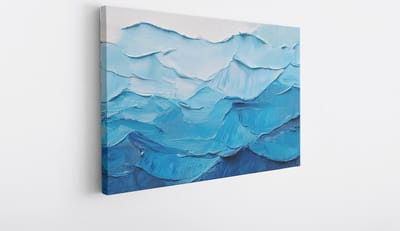Saammp Canvas Schilderij - Grof verf - Abstract - 30x20 - Foto op canvas - Wanddecoratie - Muurdecoratie Woonkamer - Slaapkamer decoratie - Canvas Print