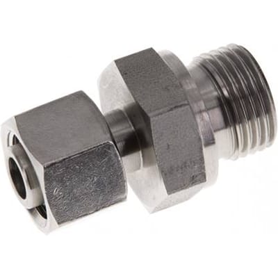 12L & G1/2'' RVS Rechte Draaidoorvoer Buitendraad 315bar FKM Verstelbaar ISO 8434-1