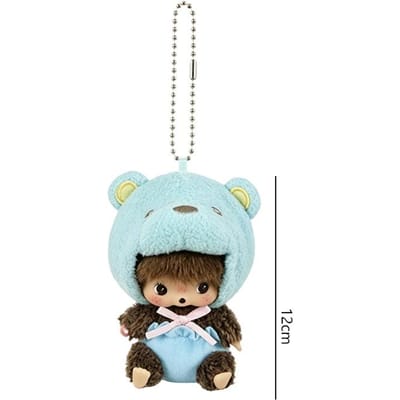Kawaii Monchhichi Sleutelhanger Cartoon Nieuwe Monchichi Hanger Rugzak Hangende Bedeltjes Schattige Monchich Sleutelhanger Feest Bedankje Cadeau white