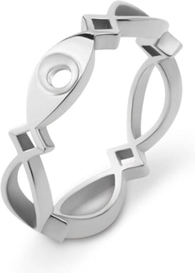 Melano Twisted Ring Trix Zilver - Maat 52