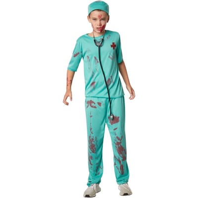 dressforfun - Griezelige arts 152 (11-12y) - verkleedkleding kostuum halloween verkleden feestkleding carnavalskleding carnaval feestkledij partykleding - 302213