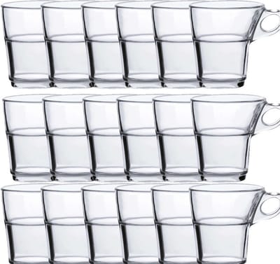 Duralex Espresso glazen Caprice transparant - 18x stuks - 90 ml - Koffie/espresso kopjes van glas