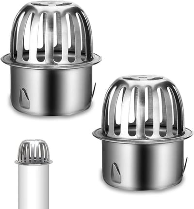 Dakgootbescherming Set van 2 - Roestvrijstalen Bladvanger voor Regenpijpen - 67 mm