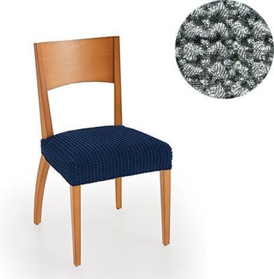 Belmarti® Stoelhoes Milos Donkergrijs (2 stuks) voor eetkamerstoelen 40-50cm - Extreme Stretch stoelhoezen - Antistatisch - Ademend Katoen