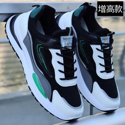Baskets décontractées en patchwork pour hommes, chaussures en maille respirantes pour hommes, chaussures de course en plein air, chaussures de tennis chaudes à lacets antidérapantes pour hommes 39 white