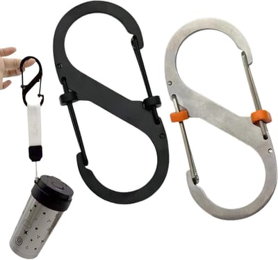 Mini S-vormige Carabiners voor Outdoor Camping - 10 Stuks Rvs Haakjes voor Sleutels en Rugzakken, Antidiefstal en Antival Beveiliging