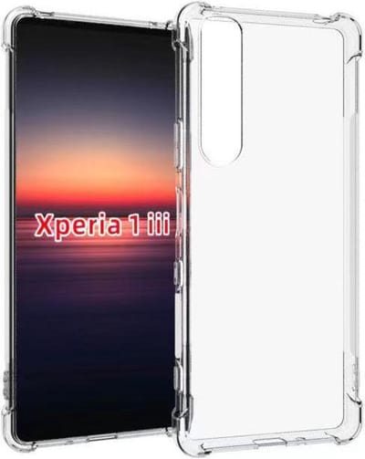 MobyDefend Hoesje - Geschikt voor Sony Xperia 1 III - Transparante Shockproof TPU Backcover - Verstevigde Hoeken - Volledig Doorzichtig